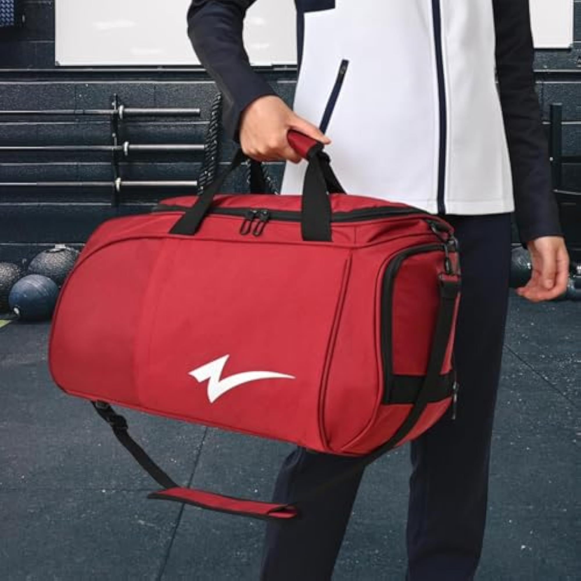Large Capacity Sports Shoulder Duffle Bag, Red
