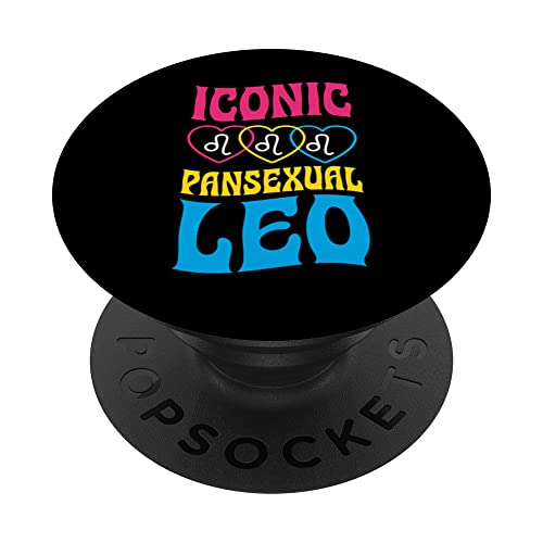 Iconic Pansexual Leo Zodiac Horoscope Sign Pansexual Pride PopSockets Swappable PopGrip
