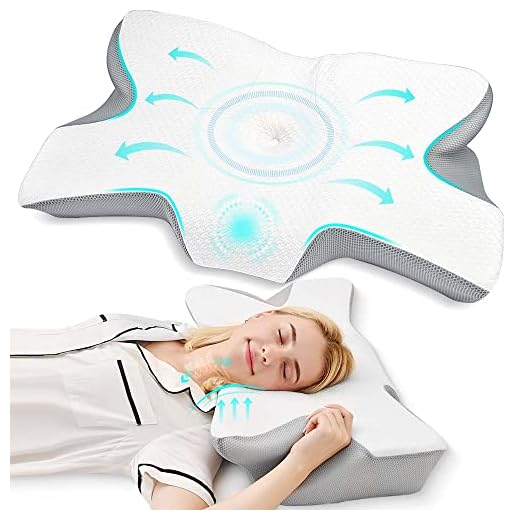Pulatree Cervical Pillow for Neck Pain Relief, Cradle Design Odorless Contour Memory Foam Pillows, Orthopedic Bed Pillows for Sleeping Softcase Ergonomic Support for Side Back Stomach Sleepers (Queen)