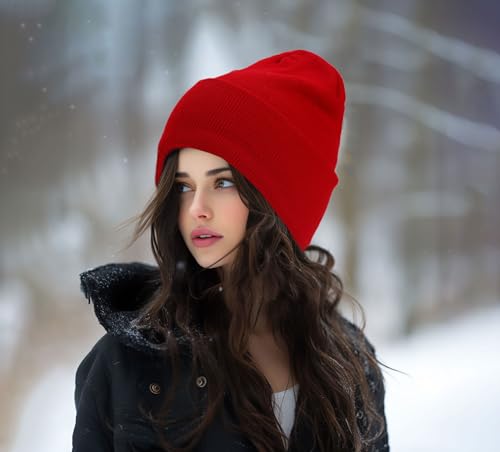 Gorro Beanie de Color Sólido para Invierno Unisex miniatura 2
