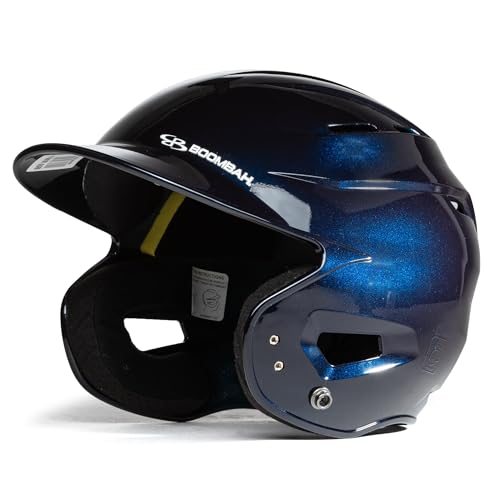 Boombah DEFCON Anodized Gloss Solid Batting Helmet Sleek Profile NOSCAE Navy - Size Senior 7