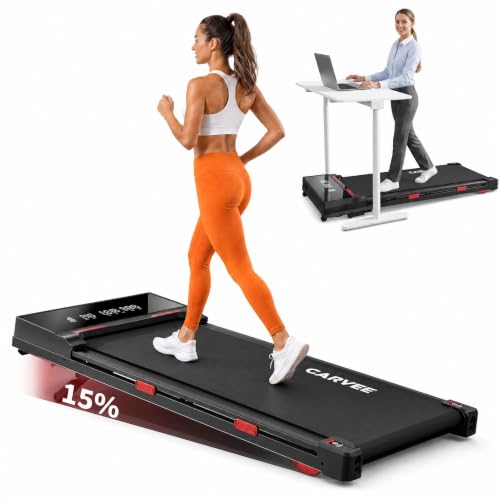 Garvee Walking Pad Treadmill with 15% 15-Level Auto Incline, 450lbs, 3.5HP