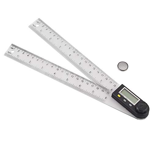 CAMWAY Digital Angle Meter 200mm Protractor Angle Ruler Angle Ruler PVC Material Angle Gauge Digital Protractor Woodworking Ruler 8