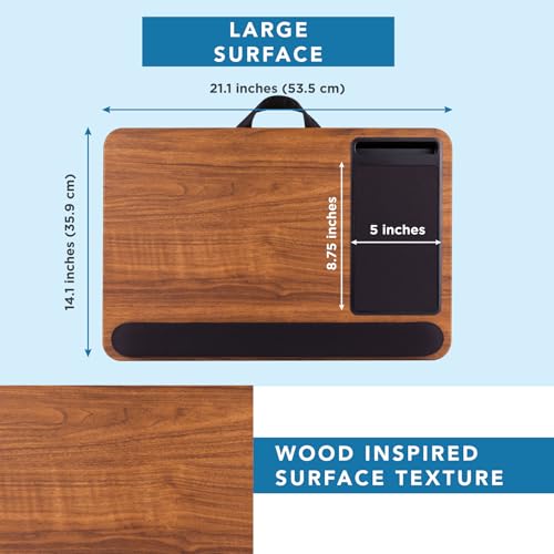 Image of LAPGEAR Home Office Pro Lap Desk - Espresso Woodgrain, Fits 15.6 inch Laptops, Home Office Pro (Pack of 6)