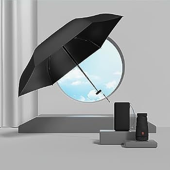 Moorrlii Mini Parapluie Pliant Anti-UV Protection Solaire Et Pluie - Compact, Léger Et Coupe-Vent Pour Femmes Et Filles