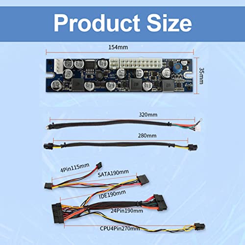 Alimentatore Mini Itx Portatile 16 × 8 × 4 Pc PSU Dc 12v Input 300w Modulo di Alimentazione per Computer con Cavo Aux Connect a 24 Pin - Alimentatore - Immagine 1