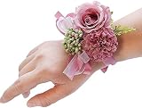 AAPIE Handgelenk Corsage Hochzeit Boutonniere Hochzeit Handgelenk Blume Dekoratives Armband Armband Brautjungfer Vorhang Band Clip Bouquet (Color:B) (D) (Color : B)