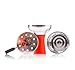 Premium Aluminum Hookah Bowl with Heat Management System | Shisha Bowl for Even Heat Control & Long-Lasting Flavor | Universal Fit, Large Capacity, Easy to Use & Clean (Red)