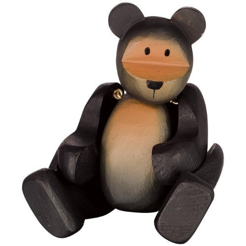 POZY BEARS "Well Loved Friend" Black Bear, 3" W x 3.5" H x 3" D