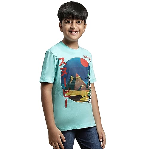 Image of Kidsville Spiderman Printed Regular Fit Orange Cotton Boy's T-Shirt