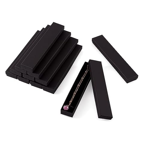 Boutigem 12Pcs Long Rectangle Jewellery Boxes Cover