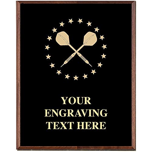 Darts Plaques, Custom Engraved Dart Trophy Plaque Award, Great Customizable Darts Gift