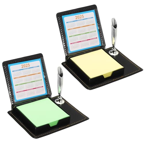 Porte-notes en cuir avec porte-stylo haut de gamme pour l'élégance de votre bureau