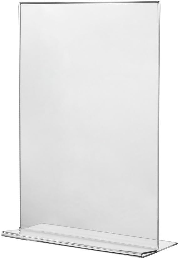 5 x A4 Clear Double Sided Acrylic Poster Menu Card Holder Leaflet Display Stands A4