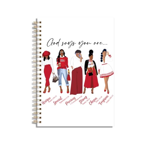 Carnet de notes à spirales grecque God Says You Are couverture rigide pour femme 14x21 cm