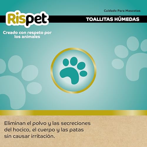 Rispet Toallitas XL Aguacate y Seda, para el Manto de Perros, Gatos y Mascotas, 54 toallitas - imagen 6