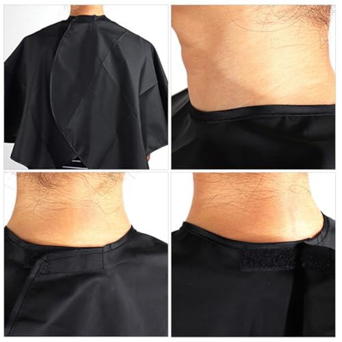 Capa impermeable para corte de cabello Abaodam negra miniatura 6