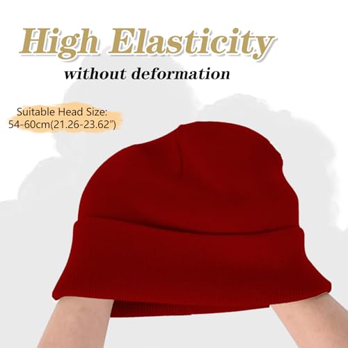 Image of ZOORON 1&2 Packs Beanie for Men Women Men's Beanie Hat Acrylic Knit Cuff Beanie Cap Slouchy Knit Skull Cap Warm Winter hat