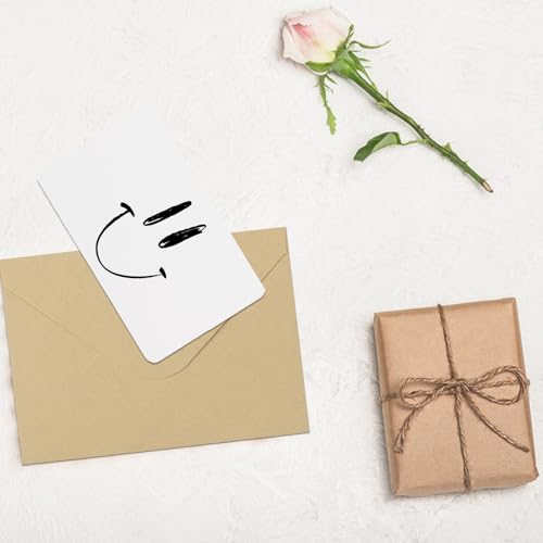 25 Stück Briefumschläge Aus Kraftpapier mit 25 Blatt blanko karten zum selbstgestalten,Mini Kraftpapier Umschläge Blanko Kärtchen,für Geschenkkarten DIY Dankeskarten