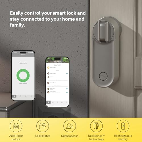 Yale - Linus Smart Lock L2 - Silber - 05/103210/SI - Schlüsselloser Zugang - DIY-Installation - Fernverriegelung/-entriegelung | Virtuelle Schlüssel - Echtzeit-Benachrichtigungen - Yale Home App – Bild 3