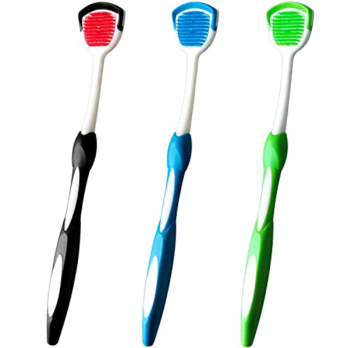 Tongue Brush Set - Black, Blue & Green