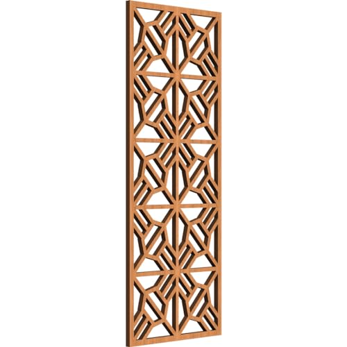 Image of Auburn Decorative Pierced Fretwork Wood Wall Panels, 11 3 /8 inchW x 29 3 /8 inchH x 3 /8 inchT, Cherry