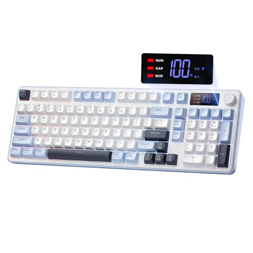 Redragon Wireless Gaming Keyboard, 98-Key Tri-Mode...