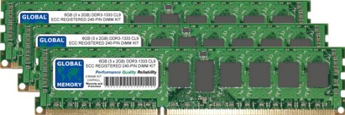 Memoria RAM DDR3 1333MHz evitar caidas en servidor con este Kit 6GB PC3-10600 ECC RDIMM 3 Rank