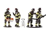 Lionel Firefighters and Dog Five Piece Miniature People Pack Model Train Accessory (2230180)