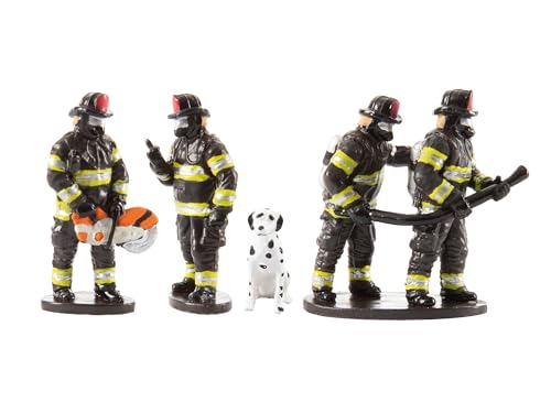 Lionel Firefighters and Dog 5-Piece Miniature Figure Pack