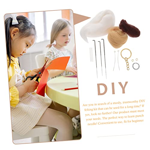 Ciieeo 4 Sets Wool Felt Poke Fun Crochet For Kids Craft Kit For Kids Stuffed Animal Set Needle Felting Kit For Beginners Animals Needle Felting Set Needle Felting Starter Kit Crafts Plush #TOP6