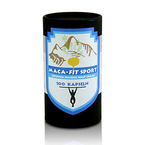 Maca fit Sport 100 Kapseln mit reines schwarzes Maca Wurzel plus L-Arginin Cover