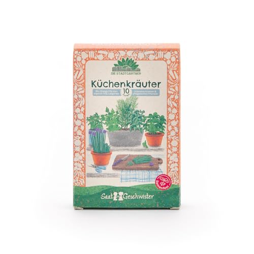 Set di semi di erbe da cucina con 10 varietà biologiche resistenti ai semi, semi di erbe aromatiche di alta qualità biologica, erbe fresche per insalate, salse, ecc. Regalo per cuochi dilettanti per