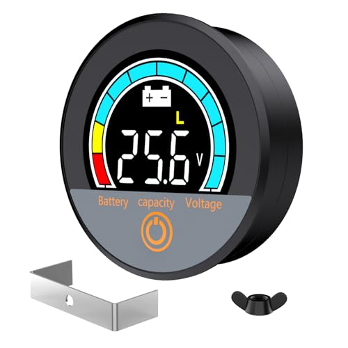 IP67 Waterproof Battery Monitor 12V 24V 36V 48V 60V 72V 84V with Backlight LCD and Low-Voltage Alarm use Lithium LiFePO4 Lead Acid Batteries for Car Motorcycle Golf Cart Battery Meter by Malictele - Used condition - US$11.14