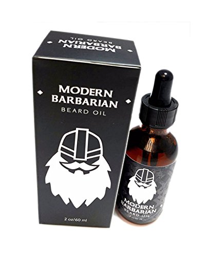 Modern Barbarian Beard Oil 2 oz 100 Pure Organic Natural Unscented for Groomed Beard Growth Mustache Skin for Men Jojoba Avacado and Argan Oil