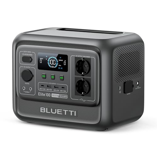BLUETTI Elite 100 V2 (2025 Neu) Tragbare Powerstation, 1024Wh...