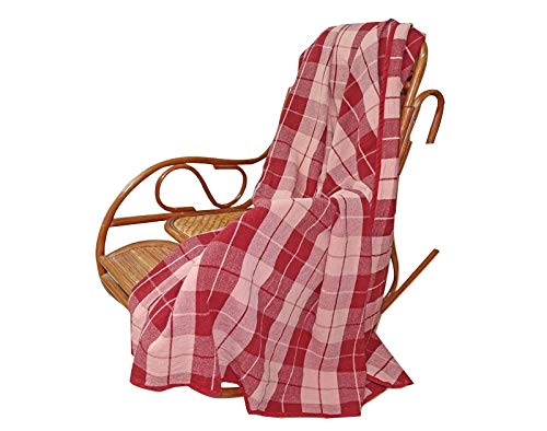 100% Pure Flax Linen Blanket (Red)