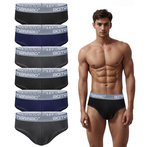 6 PCS Men's Boxer Briefs, Cool Moisture Wicking Underwear Assorted Color Multipacks