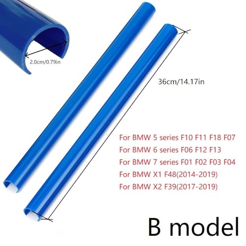 Image of Car Grill Inserts Trims for BMW 5 6 7 X1 X2 Series F07 F10 F11 F06 F12 F13 F01 F02 F03 F04 F48 F39 Grill Stripes Grille Inserts Stripes Wrap(Blue)