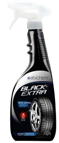 Abichem, Nero Gomme Black Extra, Rinnova e Protegge l'elasticità del pneumatico ideale anche per guarnizioni e parti in gomma, 750ml. Alta Qualità Made in Italy (Nero Gomme, 1pz)