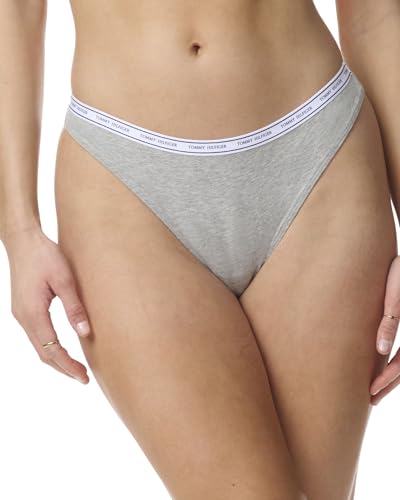 Tommy Hilfiger Women's Classic Cotton Thong Underwear with Logo Waistband 5-Pack4