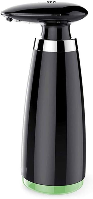 340ml Lotion Dispenser Touchless Battery Operated Electric Automatic Induction Liquid Containers Desktop Intelligence Liquid Bottle 2411cm (Color : White) (Black)