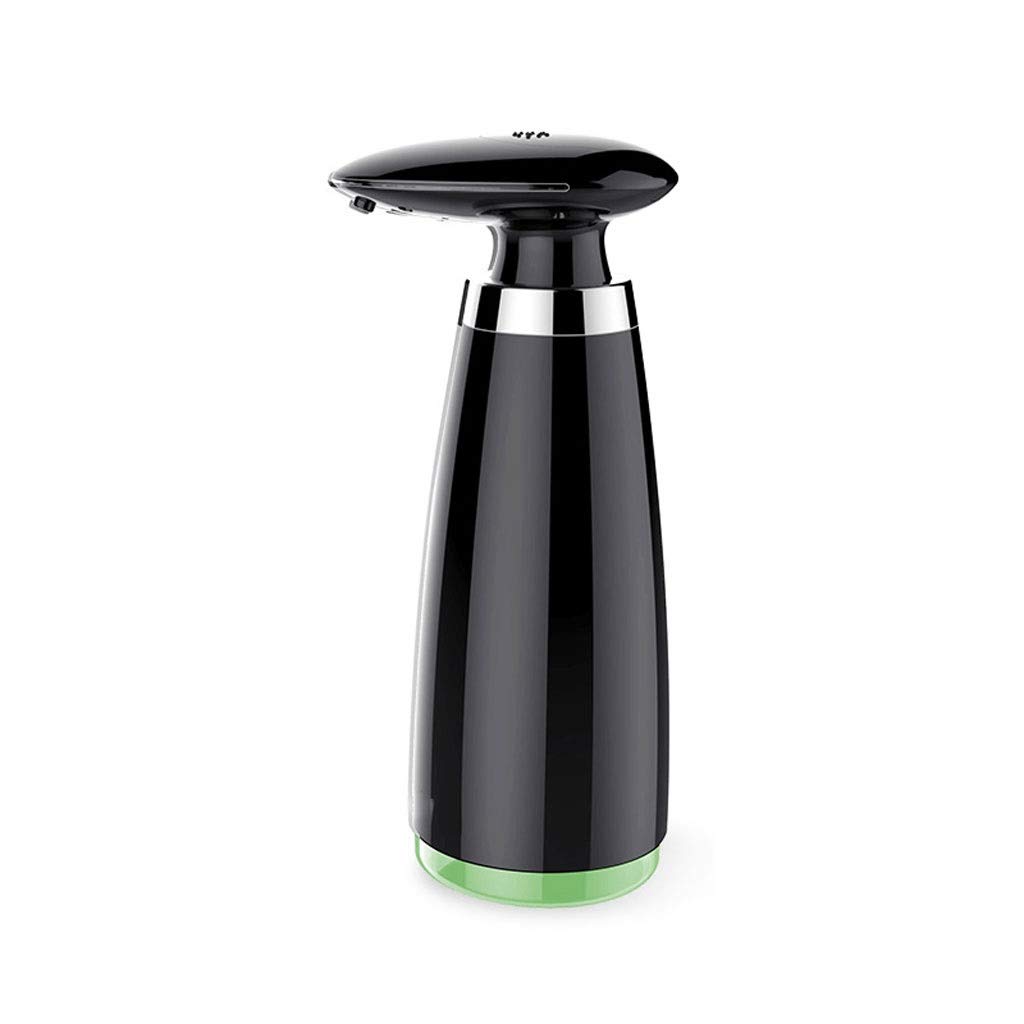 340ml Lotion Dispenser Touchless Pile della Bottiglia Elettrico Automatico di induzione Liquid Contenitori Desktop Intelligence Liquid 24 11cm * (Color : Black)