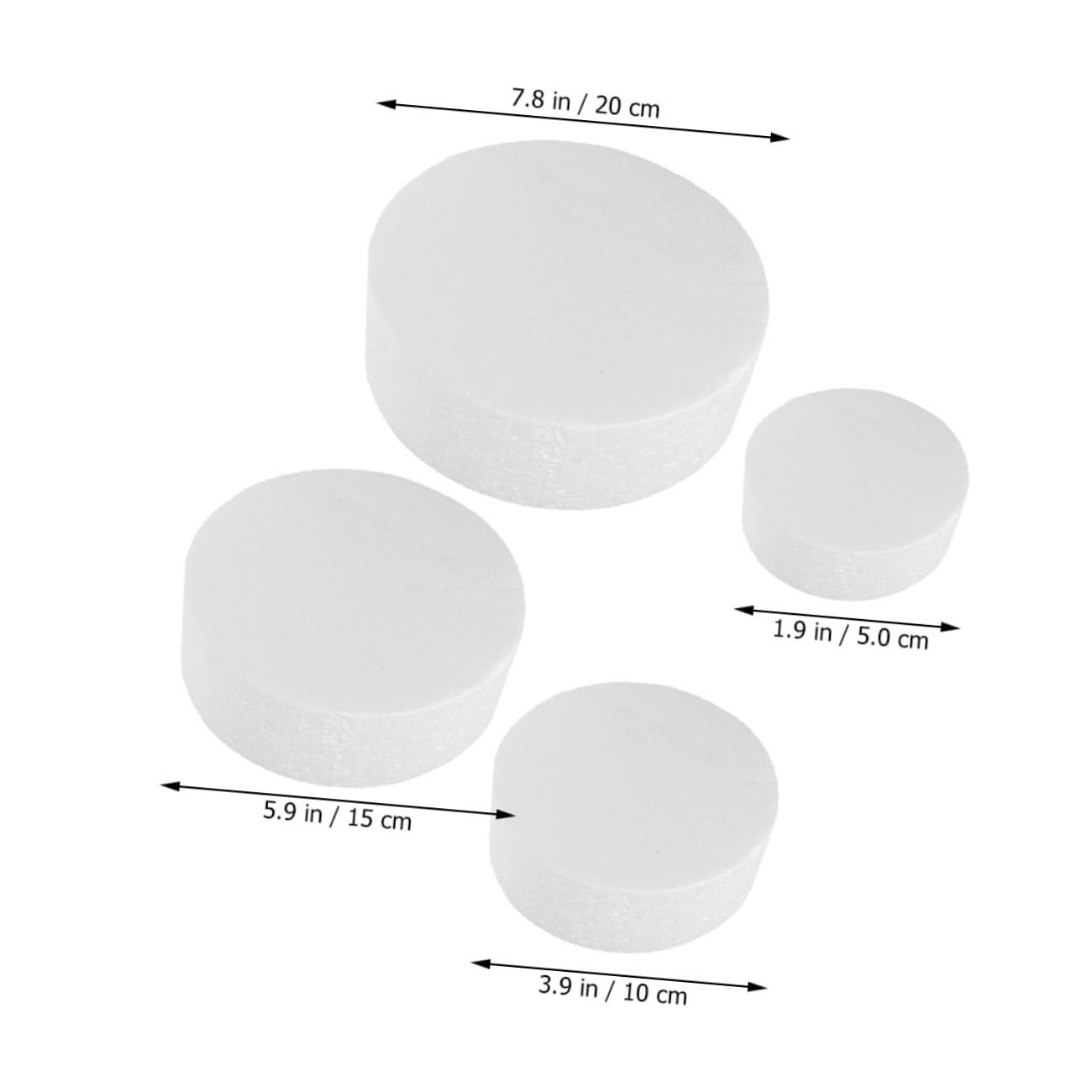 8 Piezas de Pastel Redondo para Decoración Práctica para Repostería Superficie Lisa Reutilizable para Practicar Glaseado y Fondant Bodas y