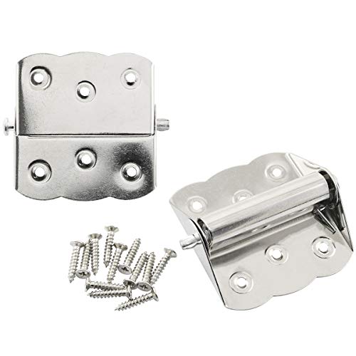 Pscco 2Pcs Adjustable Screen Door Hinge Automatic Door Closing Spring Hinge 70X65X2.3Mm, With 12 Mounting Screws #TOP22
