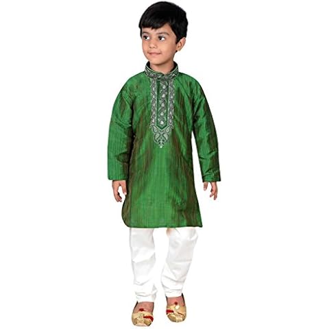 Desi Sarees Boys Kurta Pyjama Shalwar Kameez Apparel 875 (13 ( 13 yrs), Green) Cover