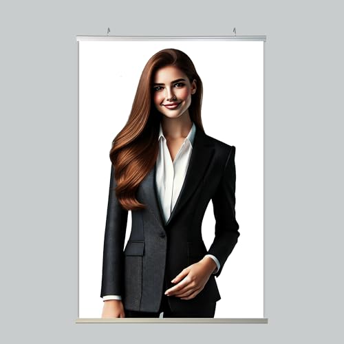 Image of Poster Banner Sign Holder, Slide Rail Hanger Bar Kit, Large (36 inch)