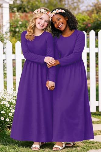 Image of Deerose Girls Maxi Dress Short Sleeve Casual Long Dresses with Pockets 5-14 Years