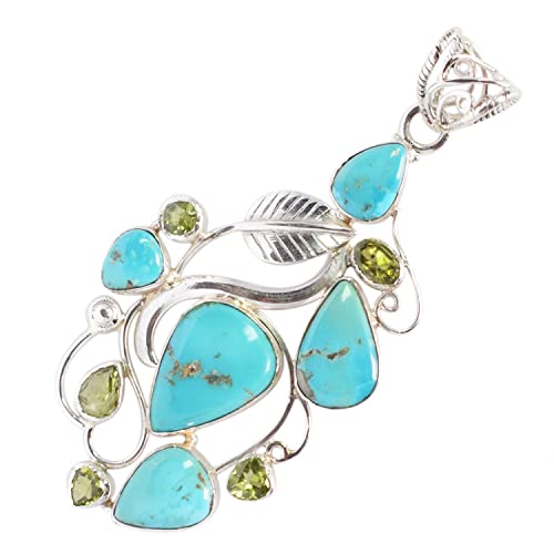 Collier argent sterling 925 et pierre turquoise Arizona, le cadeau idéal pour femme