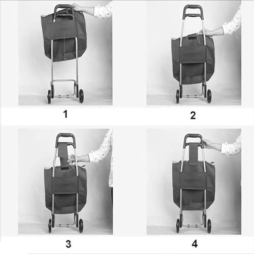 Einkaufswagen-Ersatztasche aus strapazierfähigem Oxford-Stoff, 31 l, Trolley-Tasche mit Seitentaschen, wasserdichte Aufbewahrungstasche für Einkaufswagen, 30 × 20 × 67 cm – Bild 6